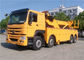 Πολυάσχολος HOWO 12 φορτηγό ρυμούλκησης 50 τόνου, 360 βαθμός που περιστρέφεται το επίπεδης βάσης φορτηγό ρυμούλκησης προμηθευτής