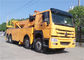 Πολυάσχολος HOWO 12 φορτηγό ρυμούλκησης 50 τόνου, 360 βαθμός που περιστρέφεται το επίπεδης βάσης φορτηγό ρυμούλκησης προμηθευτής