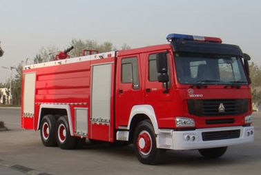 Κίνα Φορτηγό πυροσβεστικών αντλιών νερού και αφρού, HOWO βαριά δεξαμενή νερού πυροσβεστικών οχημάτων διάσωσης 290 HP προμηθευτής