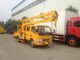 Dongfeng 16m εναέριο φορτηγό πλατφορμών, τοποθετημένο όχημα Συμβούλιο Πολιτιστικής Συνεργασίας πλατφορμών εργασίας εγκεκριμένο προμηθευτής